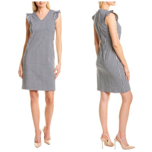 J. McLaughlin Joselyn Gingham Shift Dress 10 - Picture 1 of 7